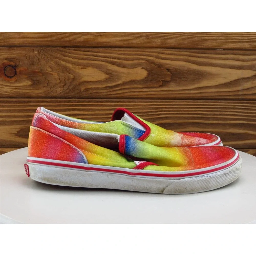 VANS Sz‎ 5.5 Shoes Girls Youth Slip-On Multicolor Fabric Slip On
